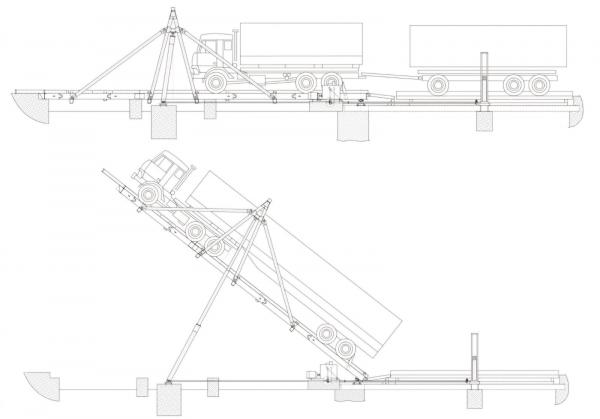 Боковой автомобилеразгрузчик для зерна У15 - УРАГ